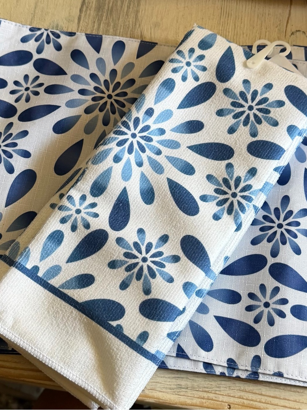 Blue Floral Kitchen Towel Set - Home Dining